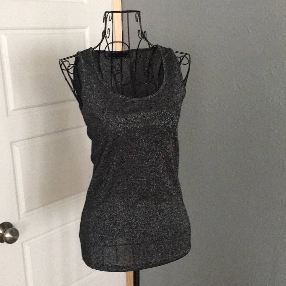 Black/charcoal sleeveless top